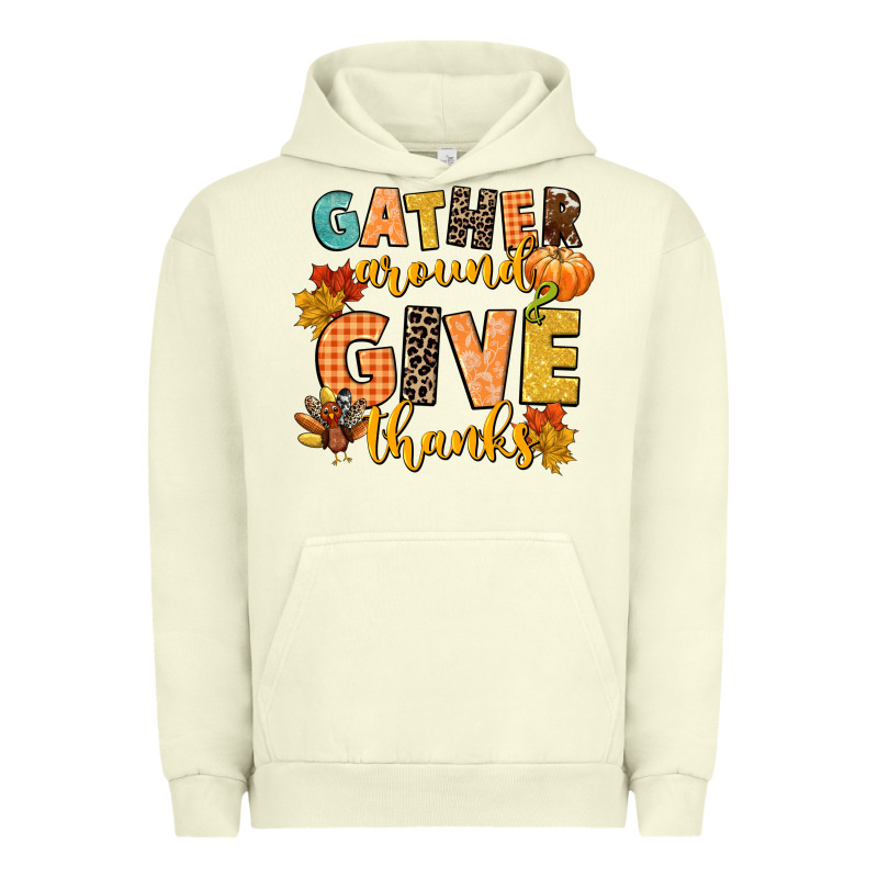 Gather Around And Give Thanks Urban Hoodie by CowGirlArtShop | Teevron