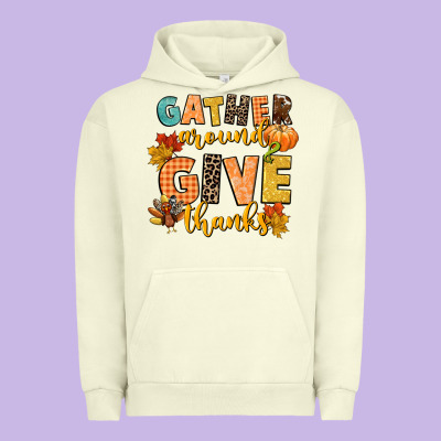 Gather Around And Give Thanks Urban Hoodie Designed By Cowgirlartshop