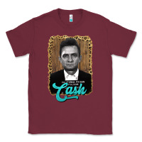 Burgundy johnny cash Classic Tee - AdoDesignShop