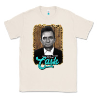 Natural johnny cash Classic Tee - AdoDesignShop