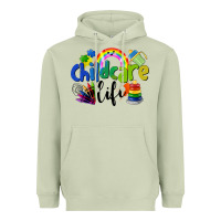 Matcha Childcare Life Heavyweight Hoodie - LillyAllenDesigns