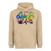 Mushroom Childcare Life Heavyweight Hoodie - LillyAllenDesigns