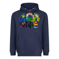 Navy Childcare Life Heavyweight Hoodie - LillyAllenDesigns