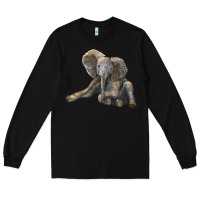 Black Baby Elephant Long Sleeve Tee - LillyAllenDesigns