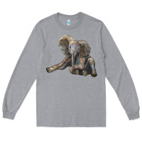 Heather Grey Baby Elephant Long Sleeve Tee - LillyAllenDesigns