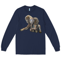 Navy Baby Elephant Long Sleeve Tee - LillyAllenDesigns