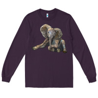 Plum Baby Elephant Long Sleeve Tee - LillyAllenDesigns