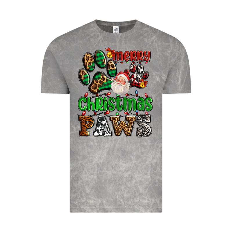 Merry Christmas Paws With Santa Vintage Tee by AdoDesignShop | Teevron