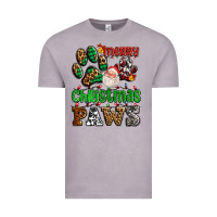 Vintage Zinc merry christmas paws with santa Vintage Tee - AdoDesignShop
