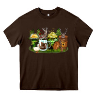Chocolate Brown hunter coffee cups Heavy Core Tee - Zillion Design Studio