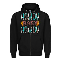 Black western howdy baby howdy Zipper Hoodie - NancyCooperArtShop