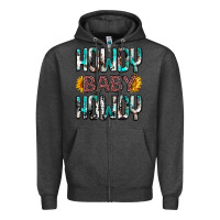 Charcoal Heather western howdy baby howdy Zipper Hoodie - NancyCooperArtShop