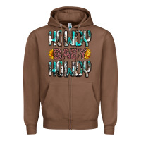 Chestnut western howdy baby howdy Zipper Hoodie - NancyCooperArtShop