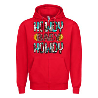 Red western howdy baby howdy Zipper Hoodie - NancyCooperArtShop