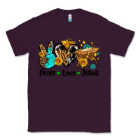Plum peace love jesus Classic Tee - AdoDesignShop