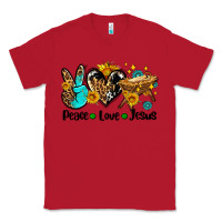 Red peace love jesus Classic Tee - AdoDesignShop