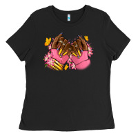 Black Pink afro nails Ladies Tee - RanaPortraitStore