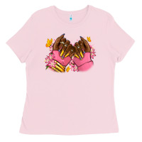 Bubblegum Pink Pink afro nails Ladies Tee - RanaPortraitStore