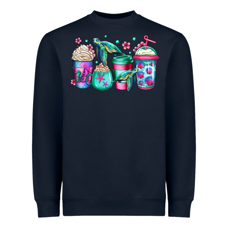 Turtle Coffee Cups Heavyweight Sweatshirt by Jasminsmagicworld | Teevron