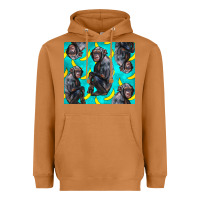Meerkat Chimpanzee And Banana Heavyweight Hoodie - LillyAllenDesigns