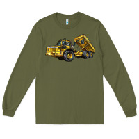 Army Green Articulated Hauler Long Sleeve Tee - LillyAllenDesigns