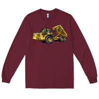 Burgundy Articulated Hauler Long Sleeve Tee - LillyAllenDesigns