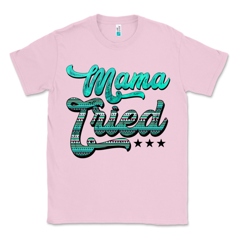 Mama Tried Aztec Turquoise Classic Tee by AdoDesignShop | Teevron