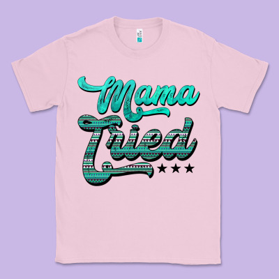 Mama Tried Aztec Turquoise Classic Tee Designed By Adodesignshop