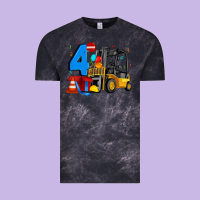 Forklift Birthday Four Vintage Tee Designed By Artiststas