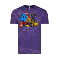 Cloud Purple forklift birthday four Vintage Tee - Artiststas