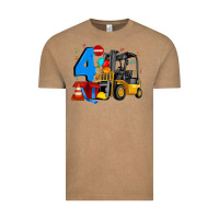 Vintage Coffee forklift birthday four Vintage Tee - Artiststas