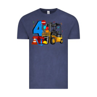 Vintage Denim forklift birthday four Vintage Tee - Artiststas