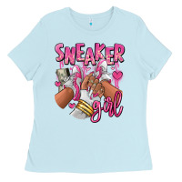 Pink And White Sneaker Girl Ladies Tee | Teevron