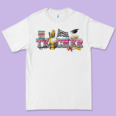 Race With Teacher Premium Tee Designed By Texasbilliewilder