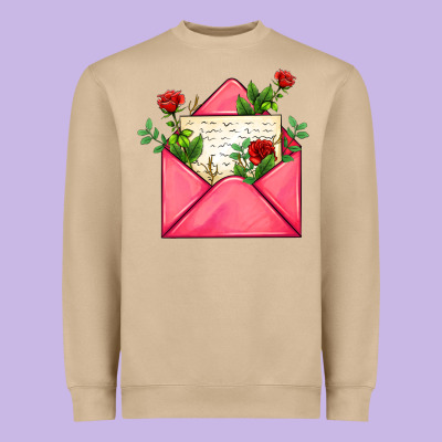 Pink Letter Heavyweight Sweatshirt Designed By Adodesignshop
