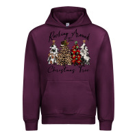 Mauve Wine rocking around the christmas tree Urban Hoodie - CowGirlArtShop