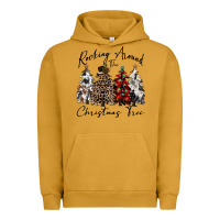 Pigment Peanut Butter rocking around the christmas tree Urban Hoodie - CowGirlArtShop