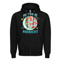 Black meet me at midnight Zipper Hoodie - MaliasSmallBusiness