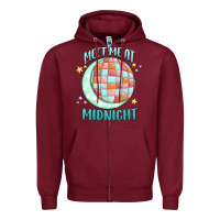 Burgundy meet me at midnight Zipper Hoodie - MaliasSmallBusiness
