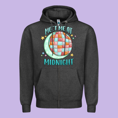 Meet Me At Midnight Zipper Hoodie Designed By Maliassmallbusiness