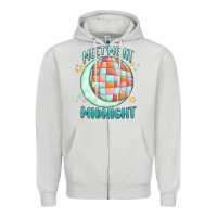 Dove Grey meet me at midnight Zipper Hoodie - MaliasSmallBusiness