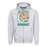 Heather Grey meet me at midnight Zipper Hoodie - MaliasSmallBusiness