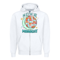White meet me at midnight Zipper Hoodie - MaliasSmallBusiness