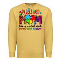 Antique Gold autism mom like a normal mom except much stronger Premium Sweatshirt - Artiststas