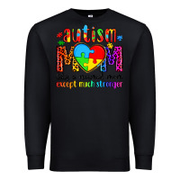Black autism mom like a normal mom except much stronger Premium Sweatshirt - Artiststas