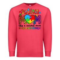 Cardinal autism mom like a normal mom except much stronger Premium Sweatshirt - Artiststas