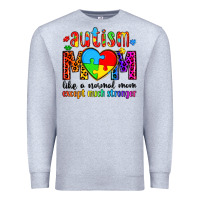 Heather Grey autism mom like a normal mom except much stronger Premium Sweatshirt - Artiststas