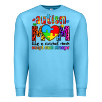 Ocean Blue autism mom like a normal mom except much stronger Premium Sweatshirt - Artiststas