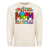 Sandshell autism mom like a normal mom except much stronger Premium Sweatshirt - Artiststas