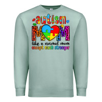 Seafoam autism mom like a normal mom except much stronger Premium Sweatshirt - Artiststas